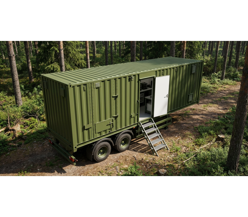 Пересувний мобільний лазне-пральний комплекс на шасі ПЛПК-6 (на 6 місць) PAN-TECH