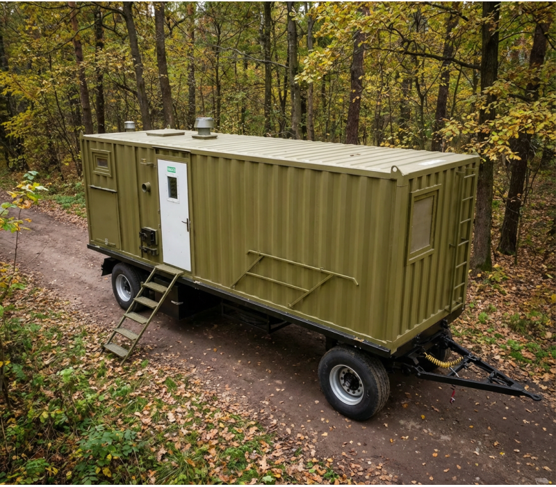 Пересувний мобільний лазне-пральний комплекс на шасі ПЛПК-6 (на 6 місць) PAN-TECH